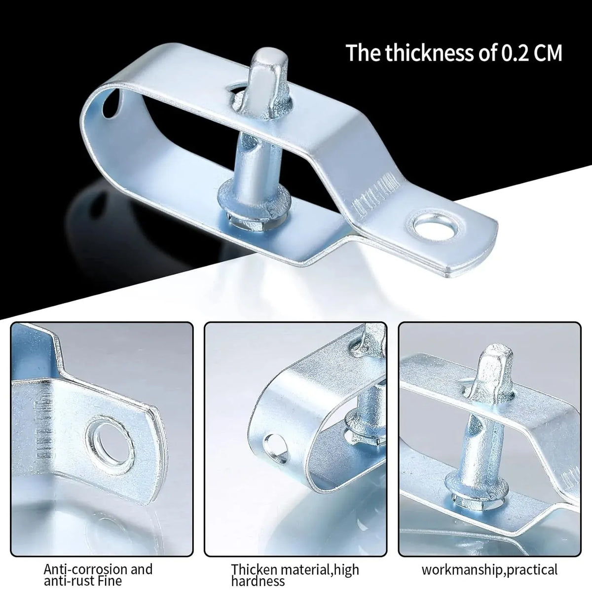 4 Tendeurs De Câble HERKINDNESS - Alliage Aluminium - Pour Bâches, Piscines, Tentes - Gris Argent