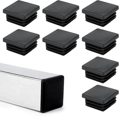 Embout Carré pour meuble - 20 bouchons tube 40mmx40mm NOIR - SQES