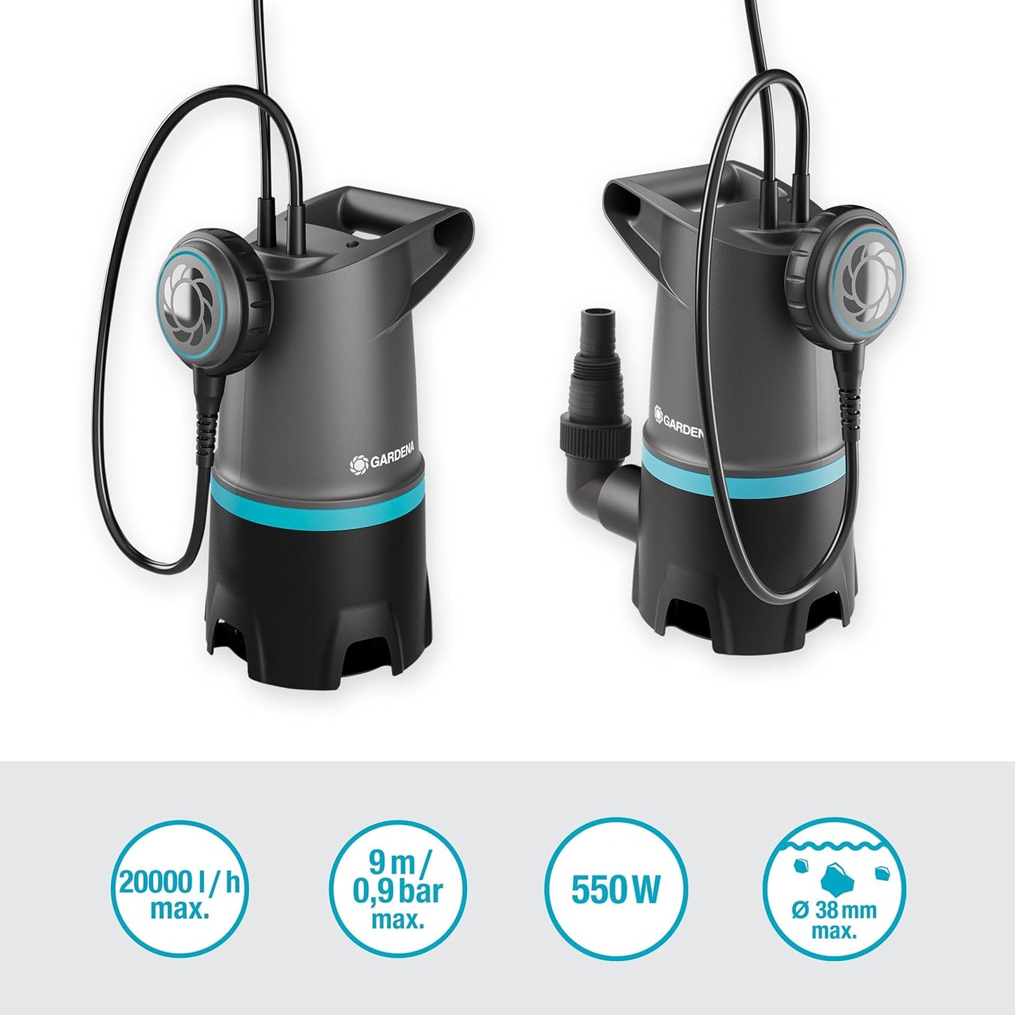 Pompe d'Évacuation pour Eaux Claires 20000 Basic GARDENA