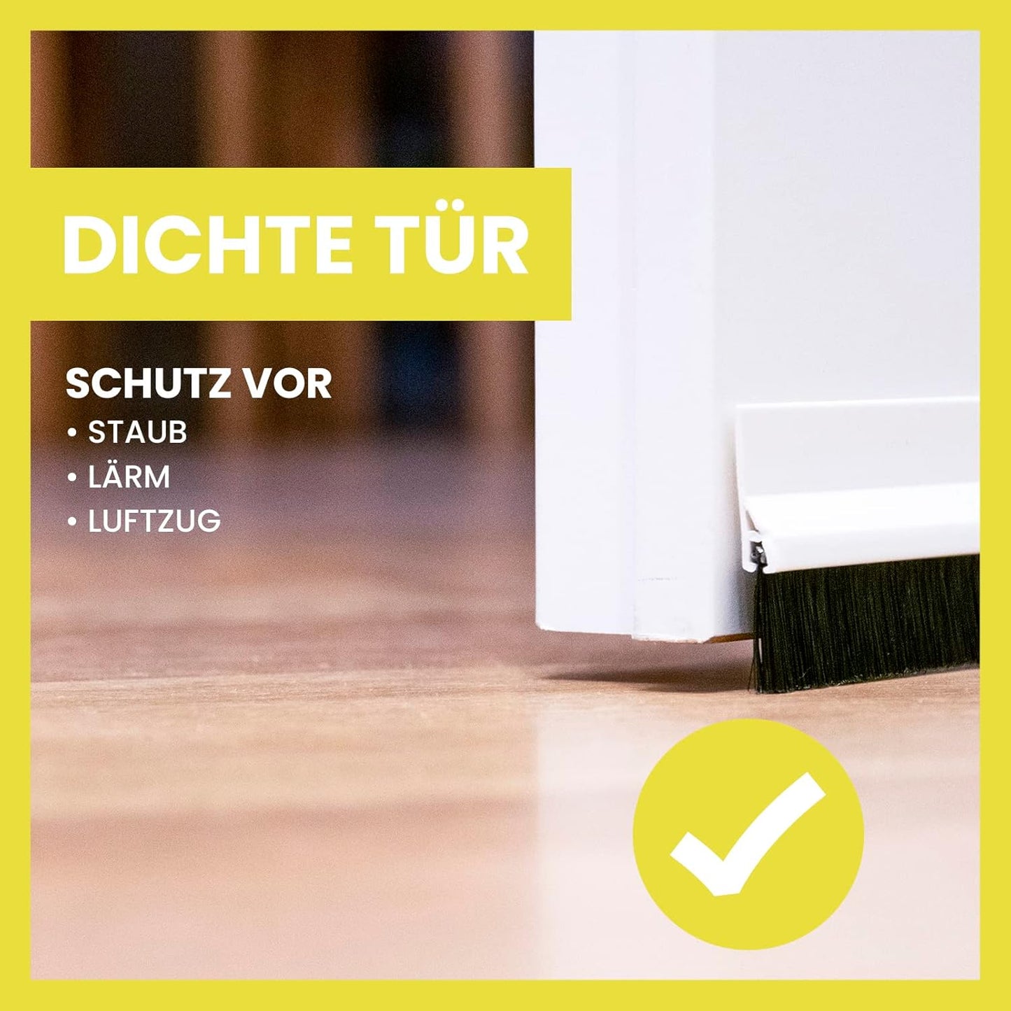 GEKO Joint brosse de porte auto-adhésif Marron