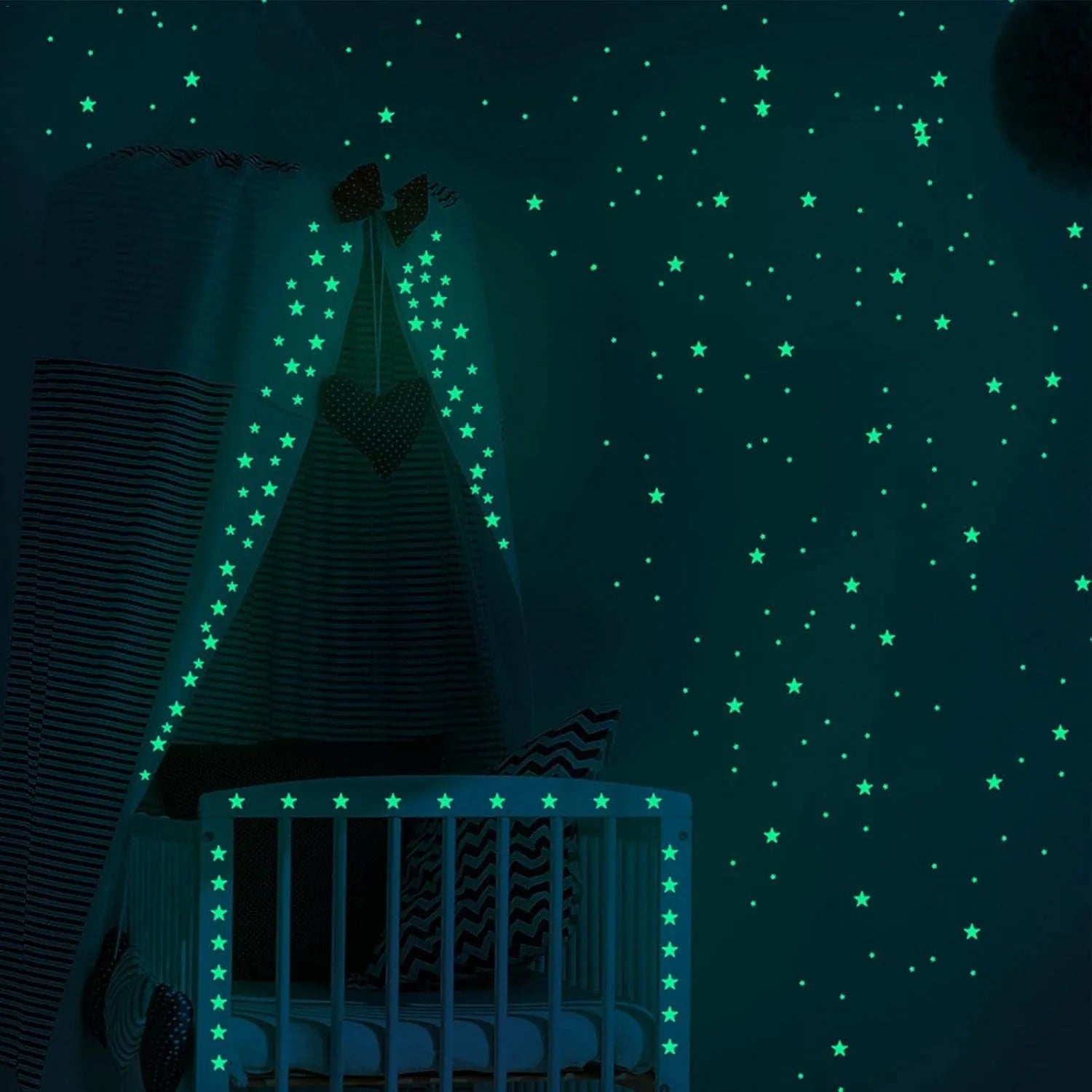Etoiles lumineux fluorescent - Étoiles phosphorescentes - 36 autocollantes - SQES