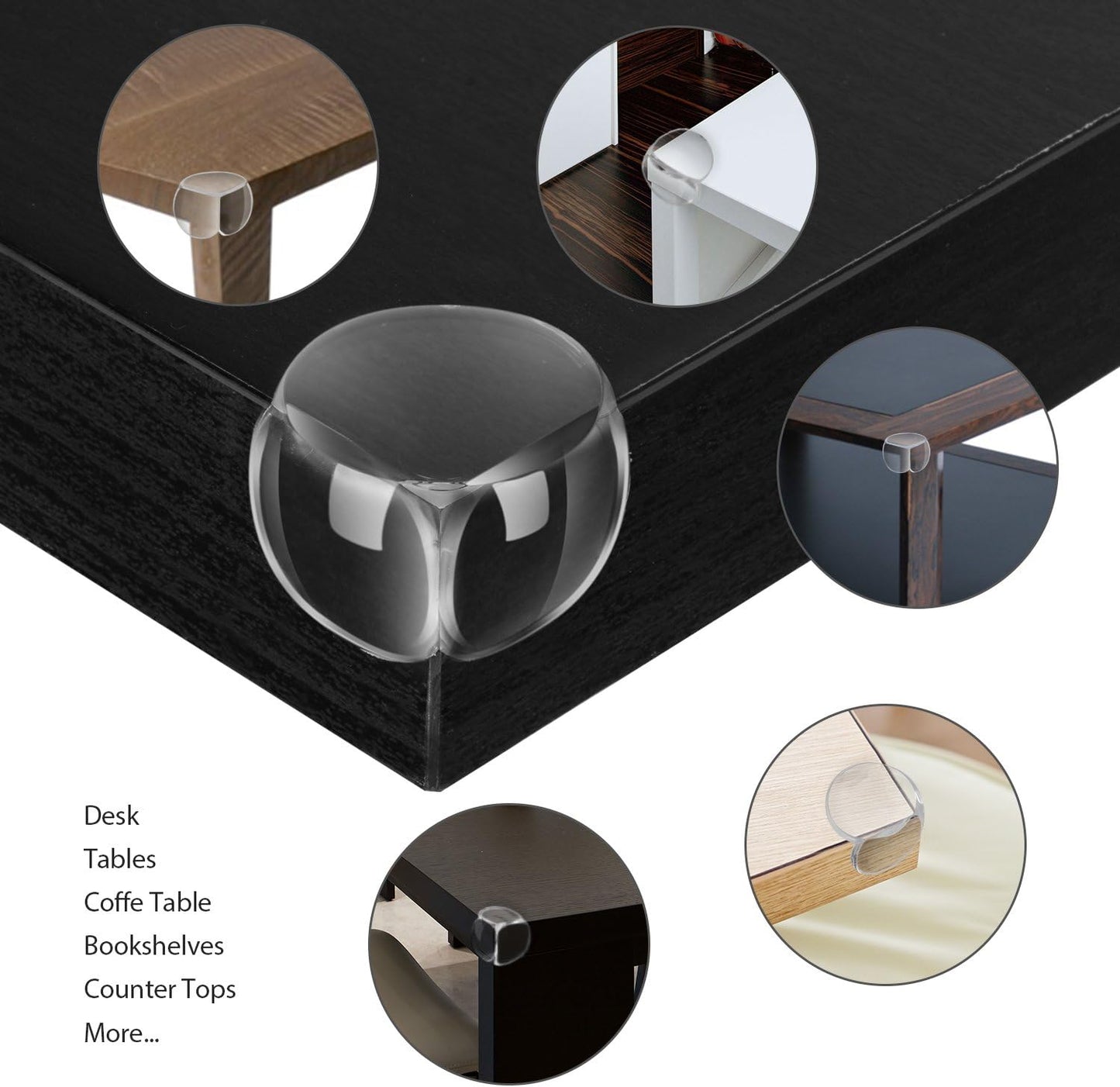 Protecteurs d'angle de table 4 pièces transparents sécurité bébé