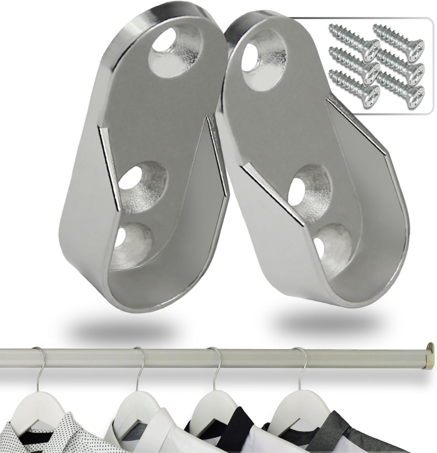 Support Tube Rideau Latéral Nickle RF147 - SQES