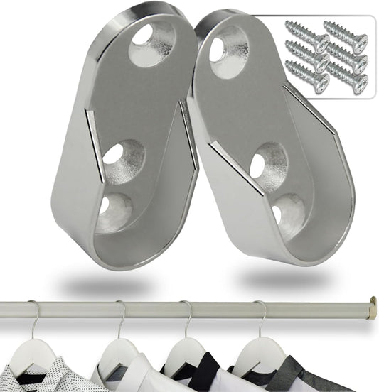 Support Tube Rideau Latéral Nickle RF147 (2 pièces)