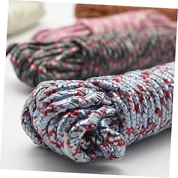 Fil De Séchage en Nylon 20m, Corde à Linge en Plein Air, Corde en Nylon Tressé, Corde Résistante Aux Intempéries, Corde De Camping Voyage, Vêtements, Résistant Aux Intempéries - SQES