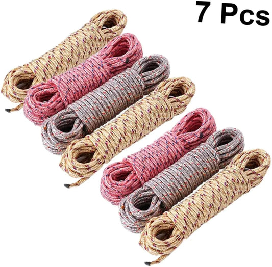 Fil De Séchage en Nylon 20m, Corde à Linge en Plein Air, Corde en Nylon Tressé, Corde Résistante Aux Intempéries, Corde De Camping Voyage, Vêtements, Résistant Aux Intempéries - SQES
