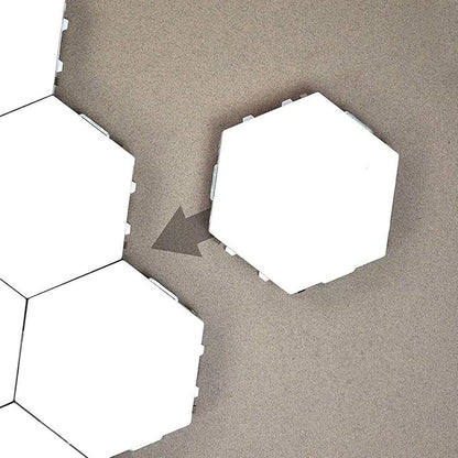 Lot de 6 Lampes LED Hexagonales Murales Modulables avec Télécommande - Éclairage Décoratif Sans Fil