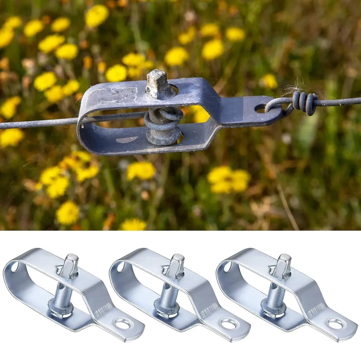 Tendeur Grillage N4, Tendeur de Clôture, Tendeurs à Fil Barbelé, Kit de Connecteurs Tendeur de Corde pour Fil de Tension - SQES