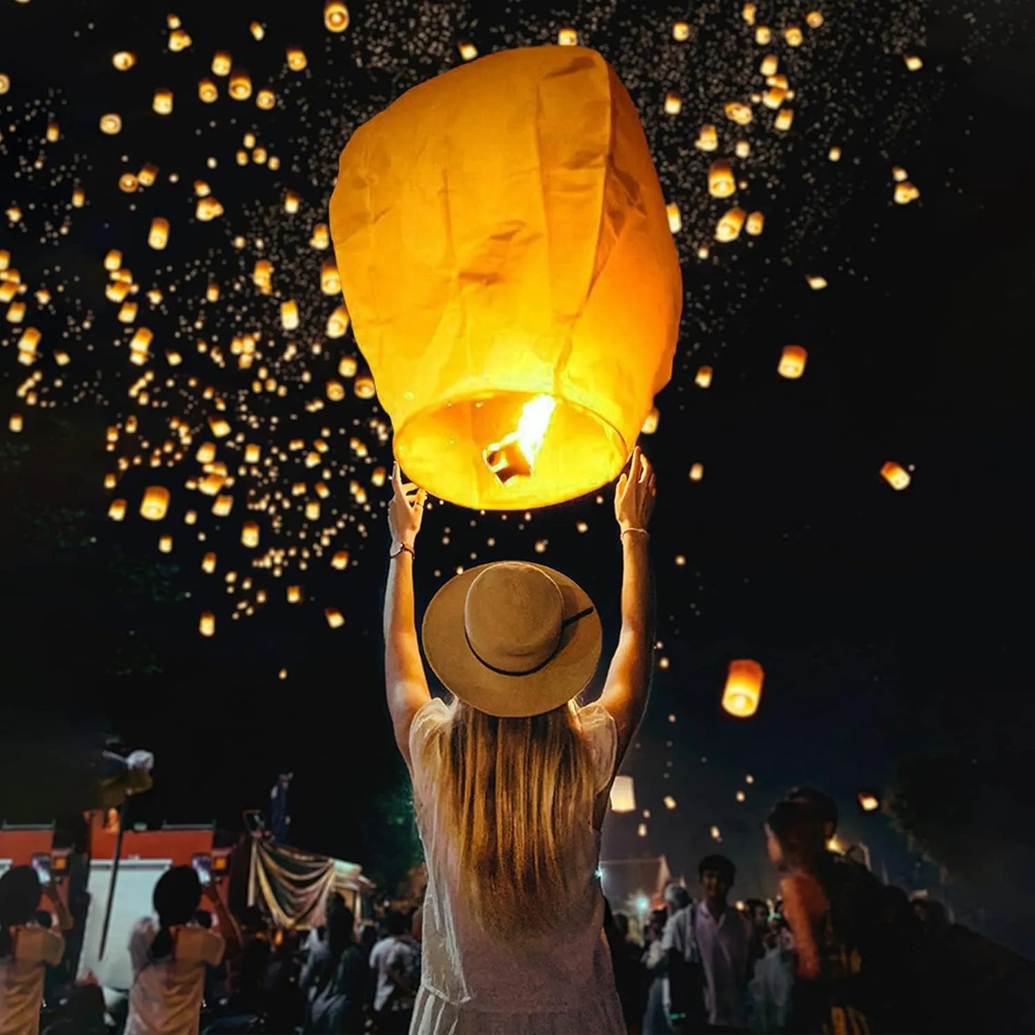 20 Lanterne Volante Pour Fetes - المنطاد الصيني الطائر - القنديل الصيني الطائر - SQES