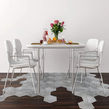 Panneaux autocollants de sol en PVC (6 pcs) imperméables et antidérapants hexagonaux 23cmx20cm, Gris - SQES