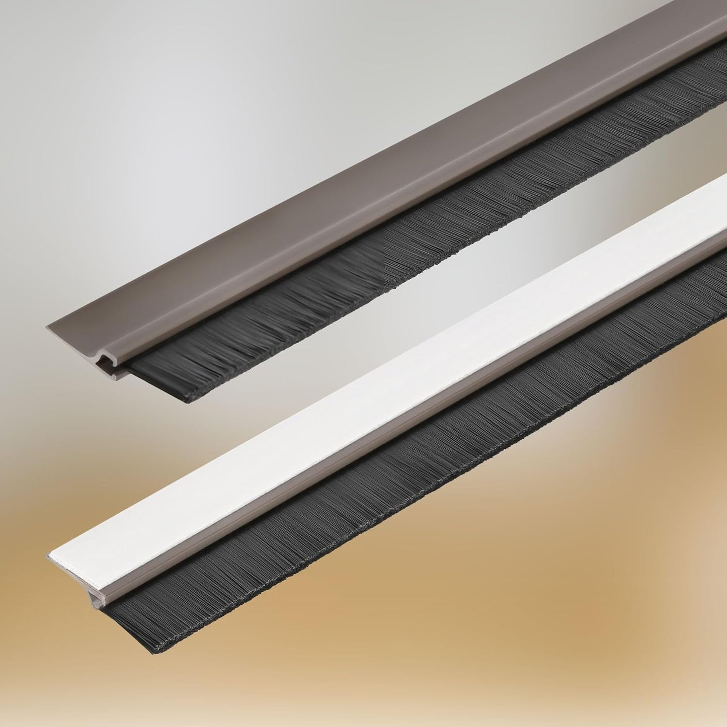 GEKO Joint brosse de porte auto-adhésif Marron