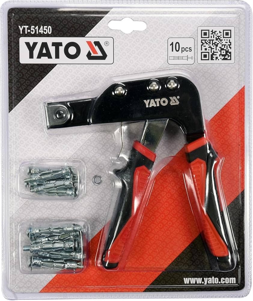 Pince à Sertir Cheville Molly YATO YT-51450 — Kit 11 Pièces Plaques de Plâtre