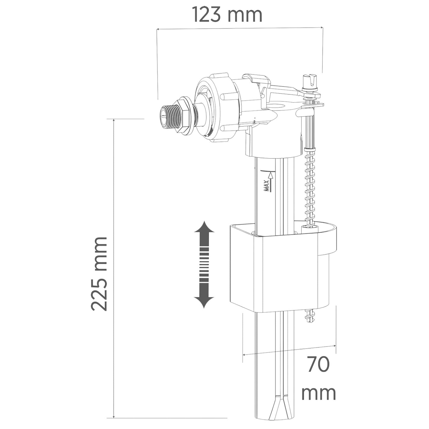 Flotteur Chasse d'Eau Latéral Silencieux 201 IDROLS