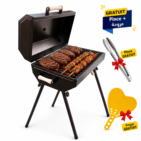 Barbecue Charbon Portable avec Couvercle GM