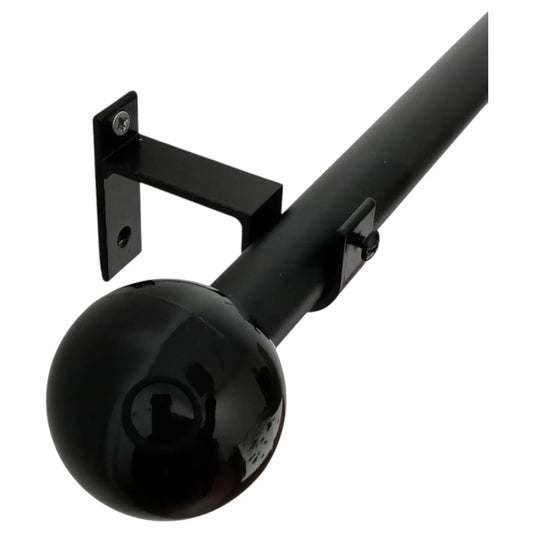 Tringle à rideau avec embouts sphérique Noir - Mhirsi - SQES