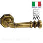 Poignées de porte à rosace carré - Bronze - wc ( 2pcs ) - SQES