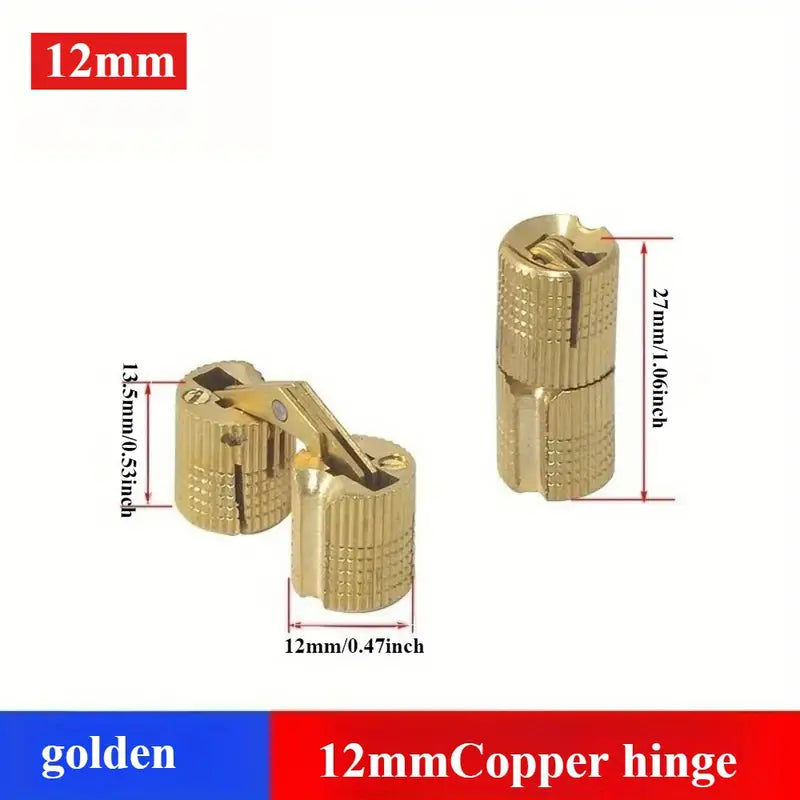 Charnières de meubles Cylindriques invisible 12mm