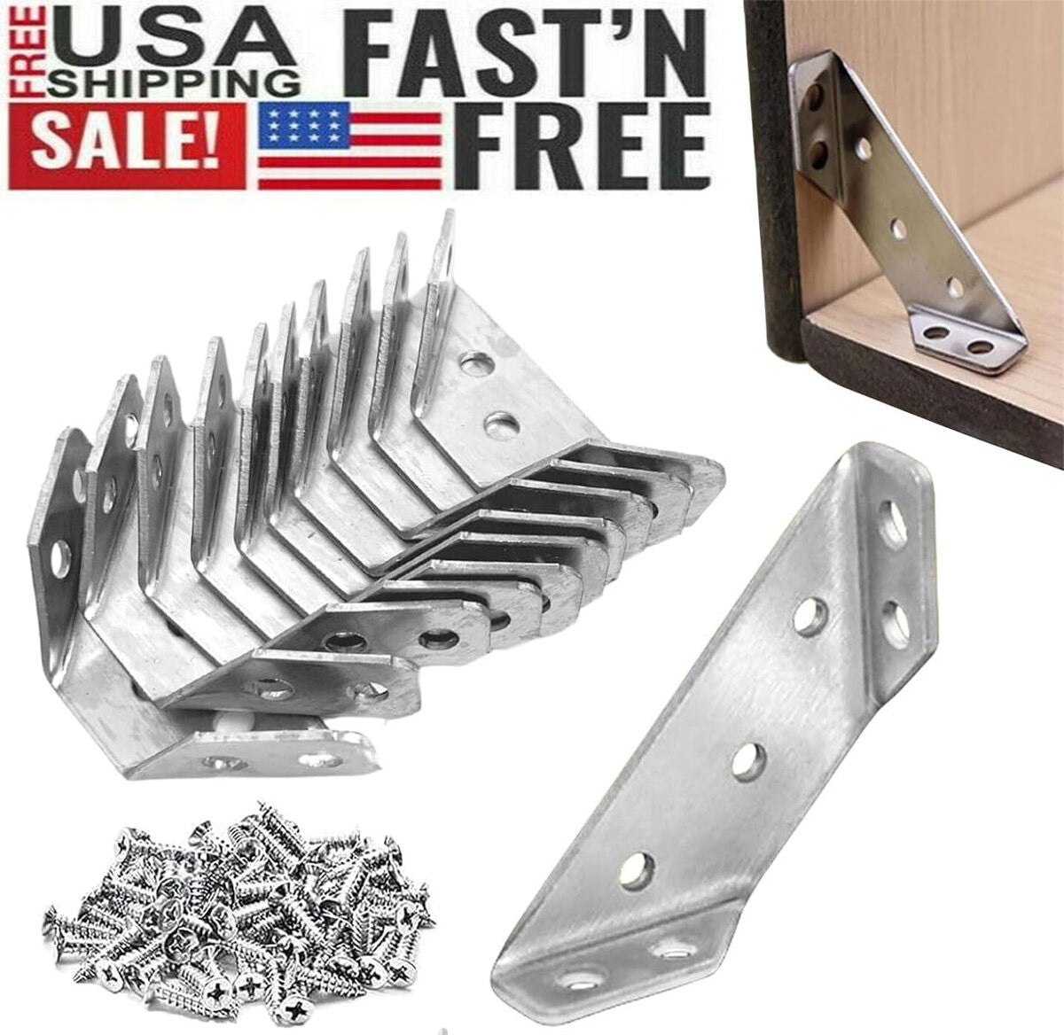 Lot 12 équerre angle pour réparation de meubles