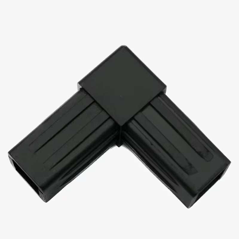 Connecteur de tube carrée 25mm 2 voies Noir - Lot 12pcs - SQES