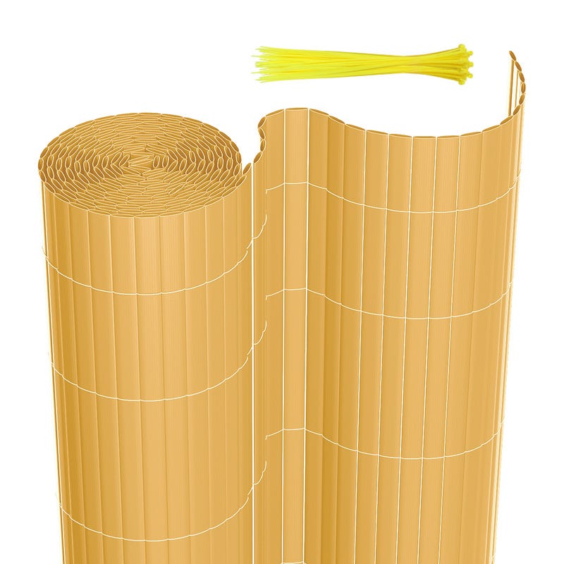 Canisse PVC 1.5x1.85m Beige Double Face