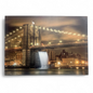 Tableau Lumineux LED 50x70cm Brooklyn Bridge toile textile