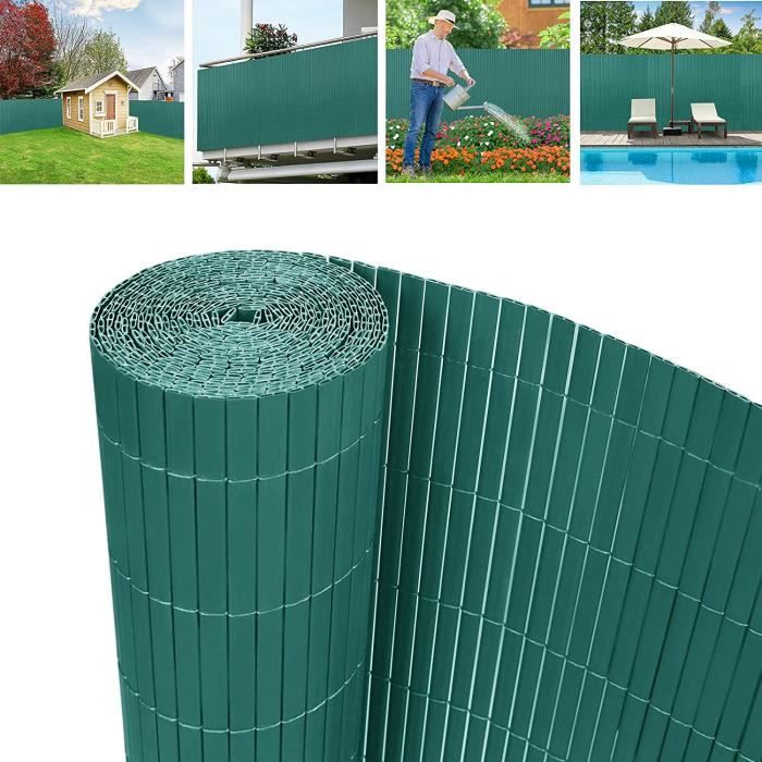 Canisse PVC 1.50mx1.85m Vert Double Face