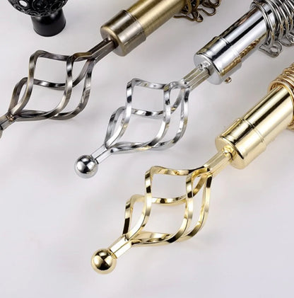 Tringle Extensible pour Rideau en Acier – Ø25 mm - OR Brillant - SQES
