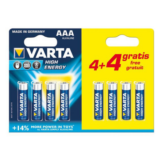VARTA Pile Longlife Power AAA LR03 PACK 4+4 High Energy