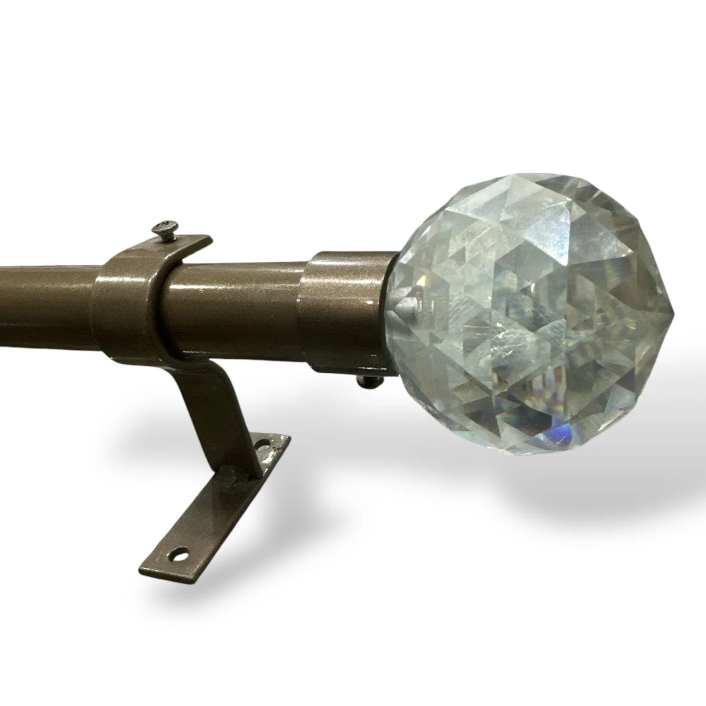 Tringle à rideau avec embouts cristal Bronze - Mhirsi - SQES