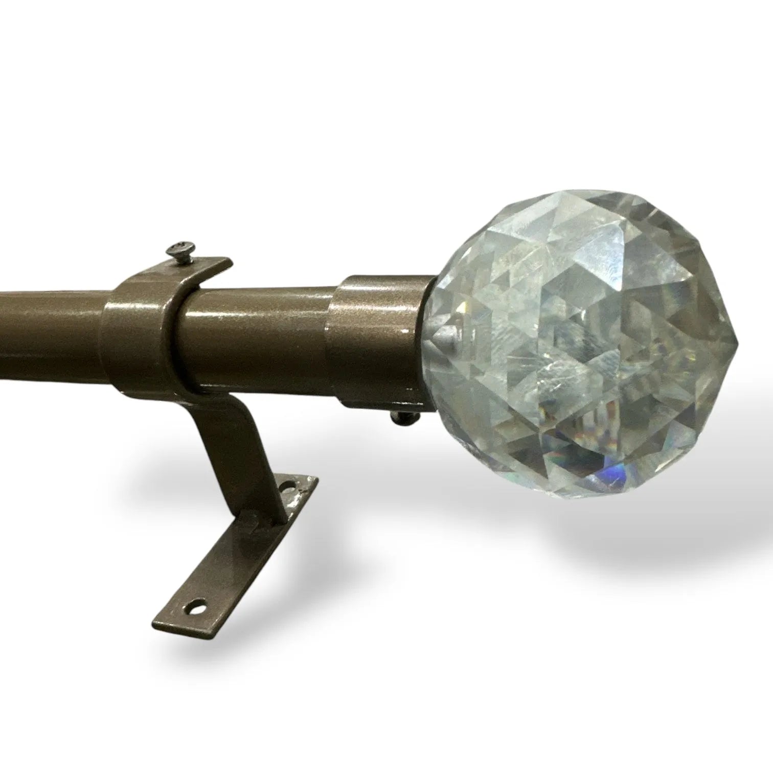 Tringle à rideau avec embouts cristal Bronze - Mhirsi - SQES