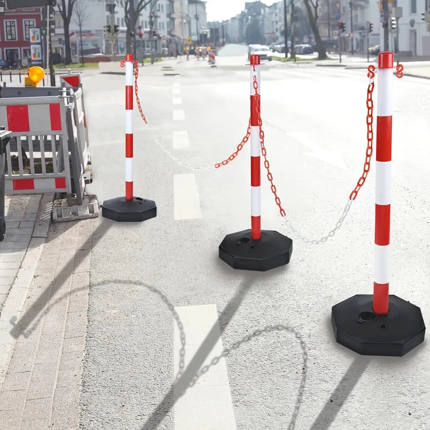 Poteau de signalisation - délimitation chaînes barrière de parking - 90 cm - SQES