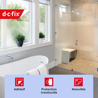 Film adhésif Anti Regard pour cabine de douche - Translucide 2mx60cm - SQES
