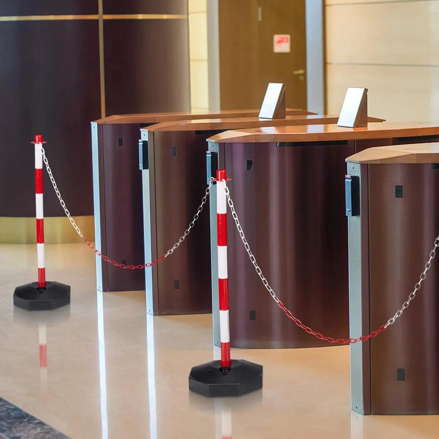 Poteau de signalisation - délimitation chaînes barrière de parking - 90 cm - SQES