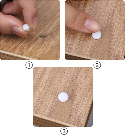 Bouche trou diam 8 mm plastique - capuchons pour trous de perçage - 100pcs - SQES