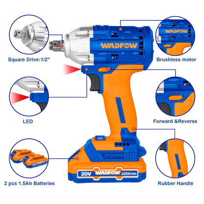 Boulonneuse Sans Fil 20V – 1/2", 300 Nm - SQES