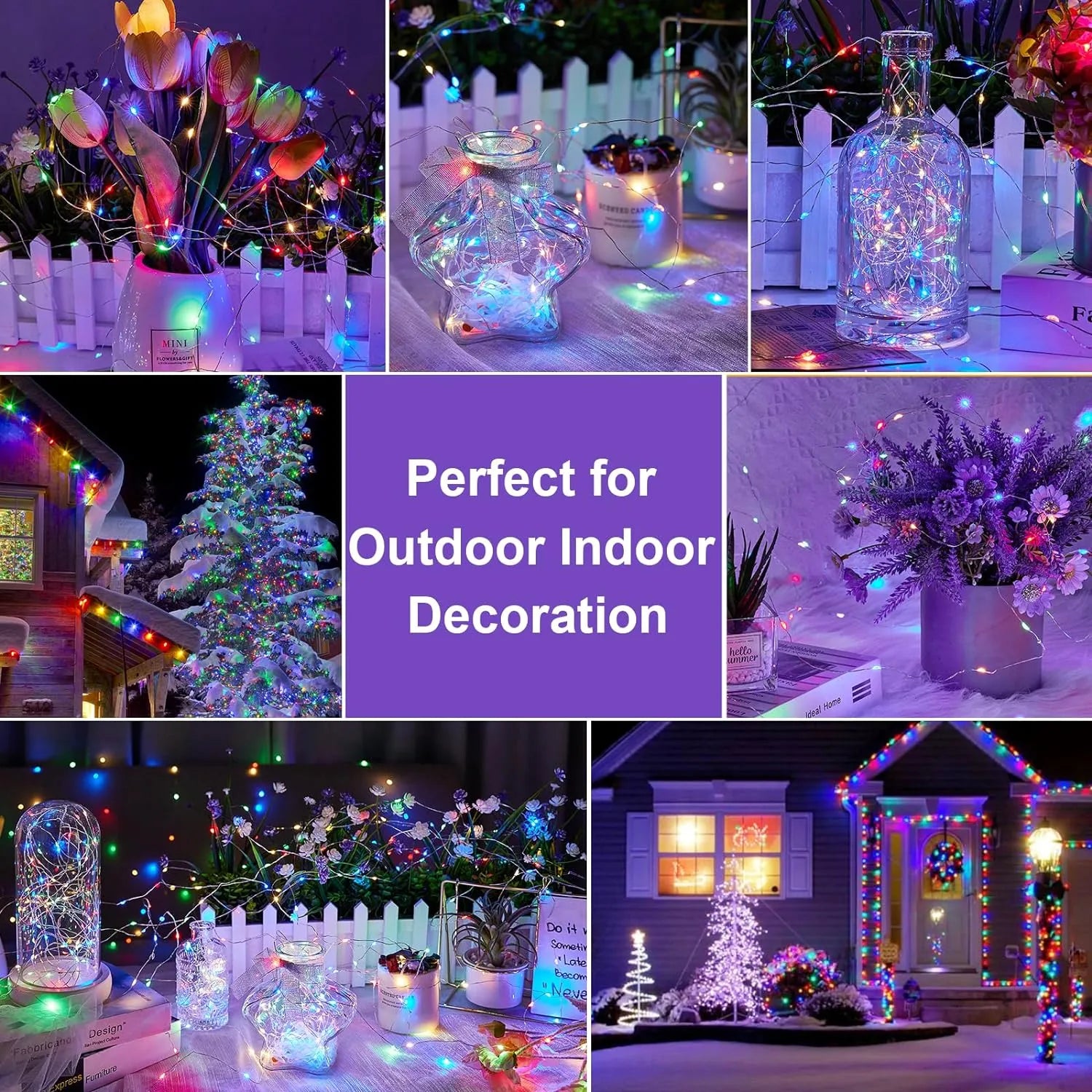 Guirlande Lumineuse Multicolore USB 10M 100 LEDs – 12 Modes et 12 Couleurs avec Télécommande – IP44 Étanche - SQES