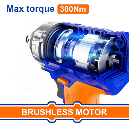 Boulonneuse Brushless – 20V, 600Nm, 2 Batteries, Coffret et Douilles - SQES