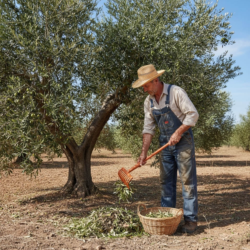 Râteau - Récolteuse d'olives à main en plastique avec trou