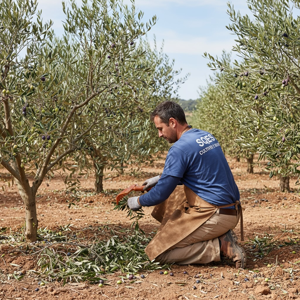 Râteau - Récolteuse d'olives à main en plastique avec trou