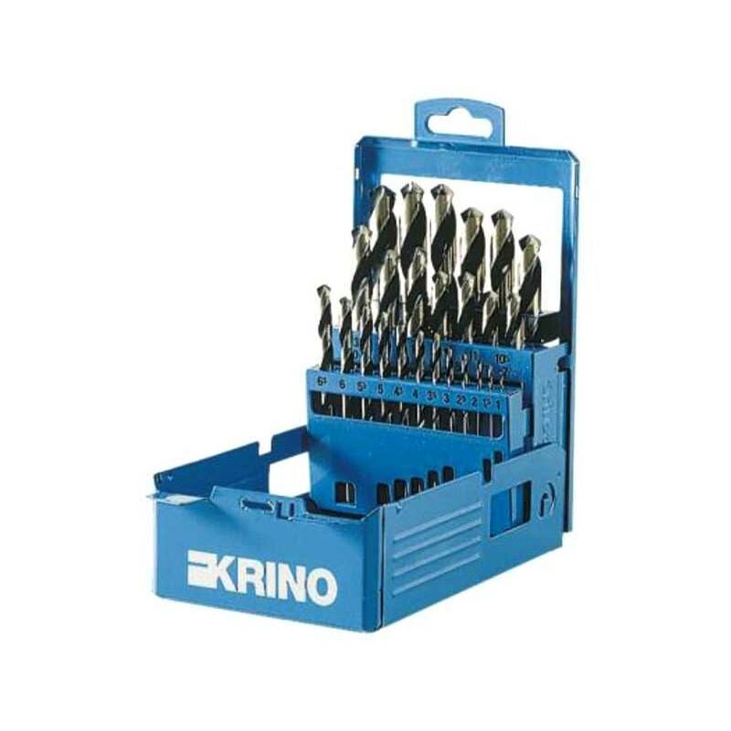 Krino Coffret de Mèches acier P25 1-13/0,5 - 19 Pièces