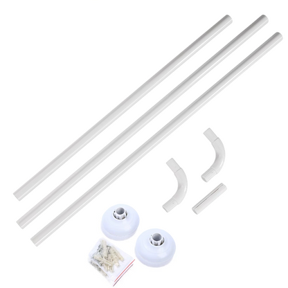 Support barre de douche extensible