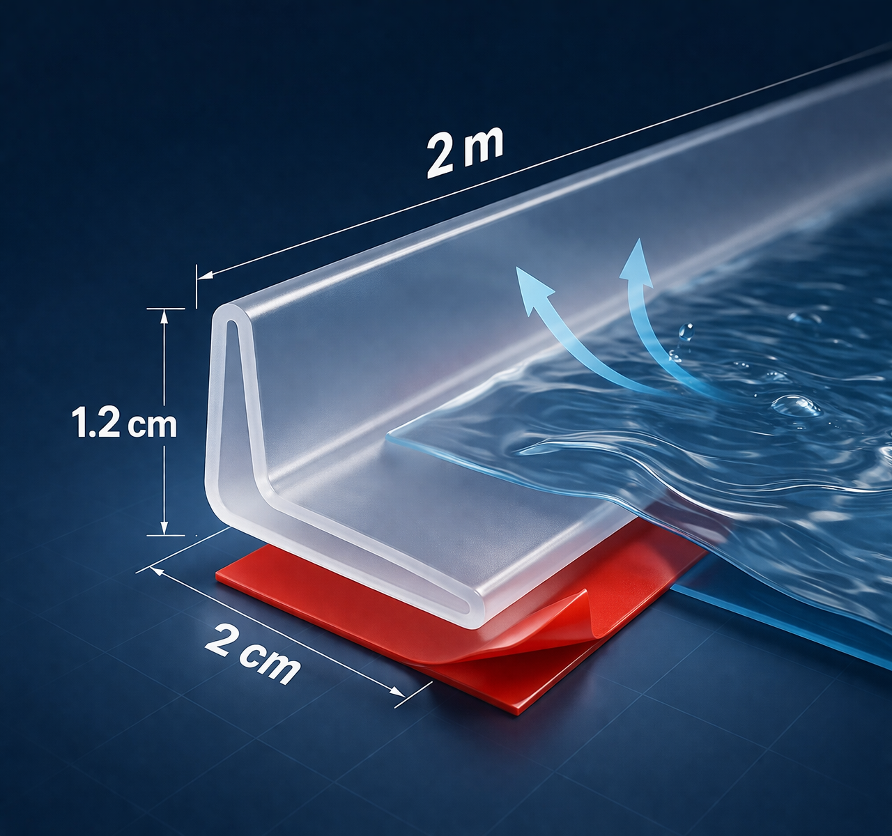 Barrière Eau BOSS TAPE Silicone Transparent 2m