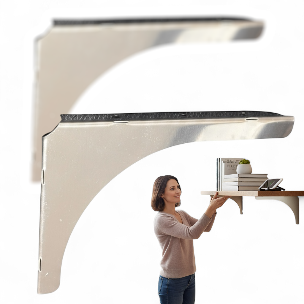 Support étagère inox (2pcs)