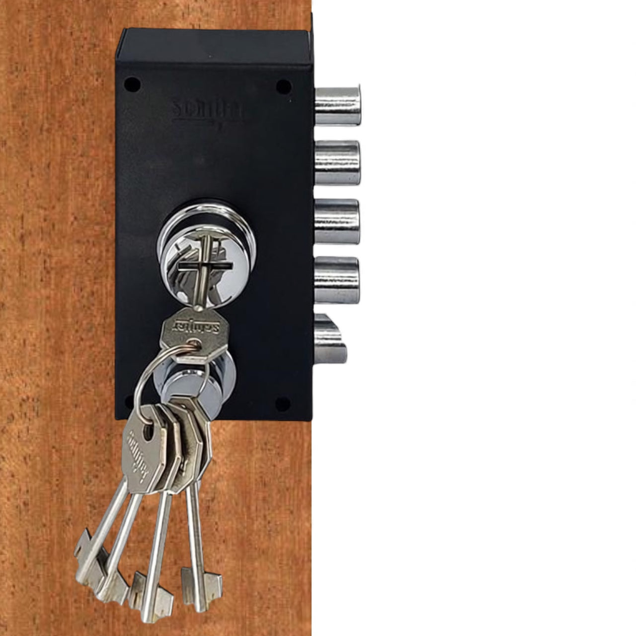 Serrure Haute Sécurité VENDAR 4 Pistons - 5 Clés Spéciales - Réf 7010