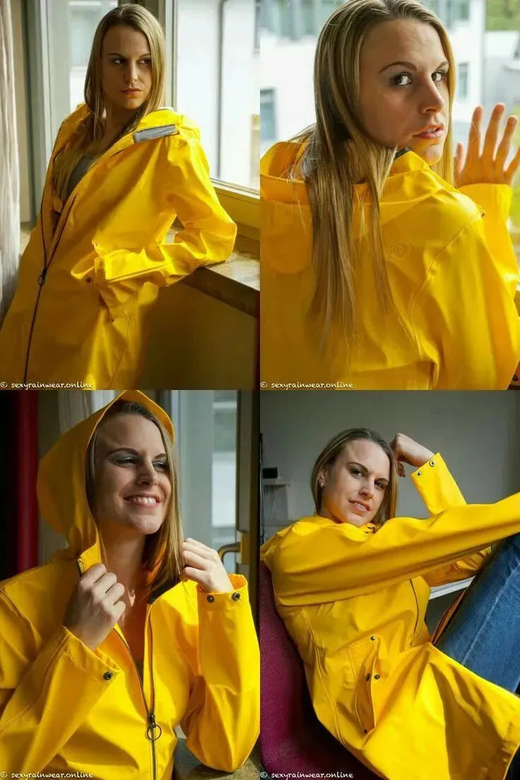 Manteau de pluie Jaune XL avec Paire de Bottes PVC antidérapantes - Vert - SQES