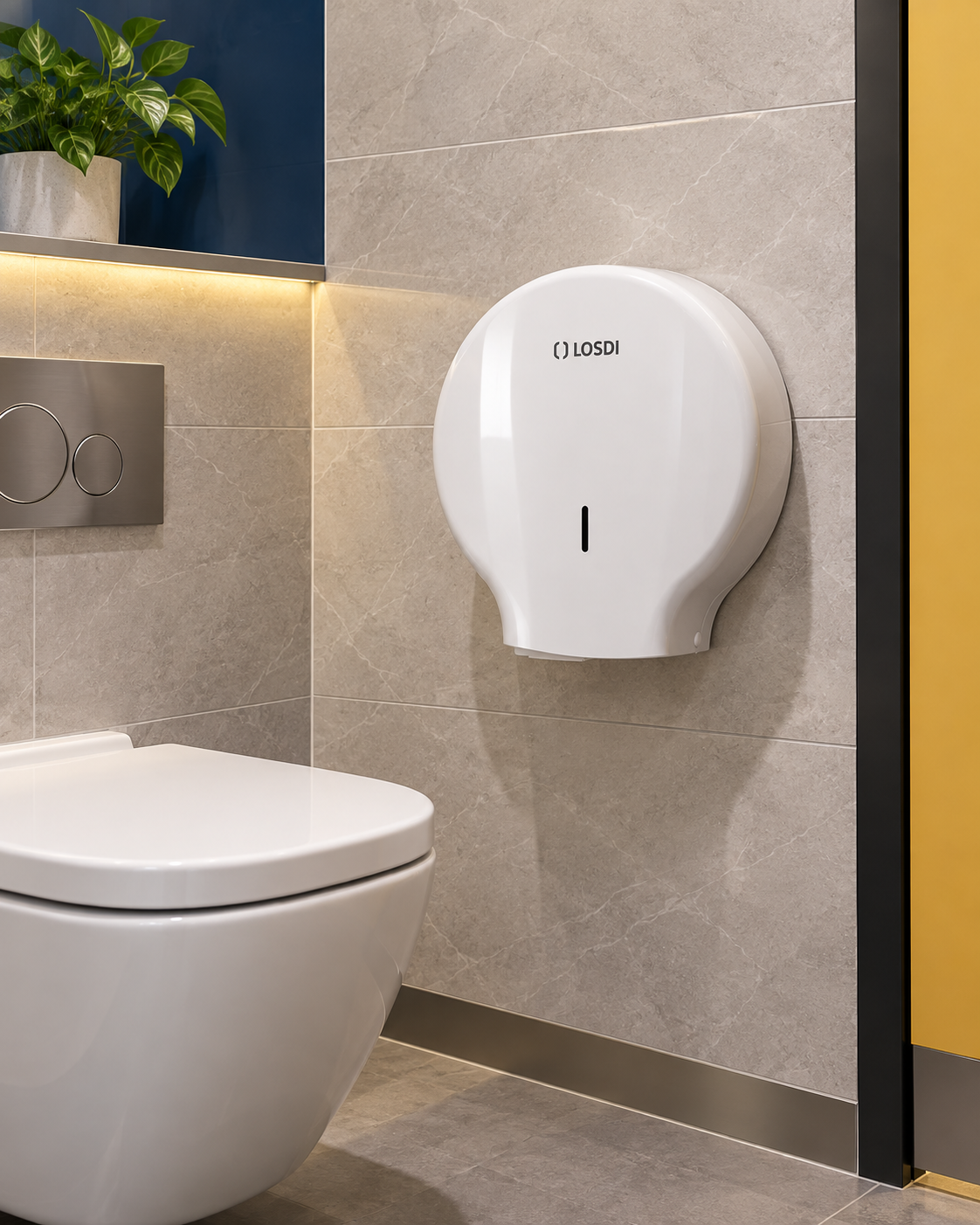 Distributeur Papier Hygiénique Jumbo ABS Blanc ELEGANCE LOSDI CP-0204-B