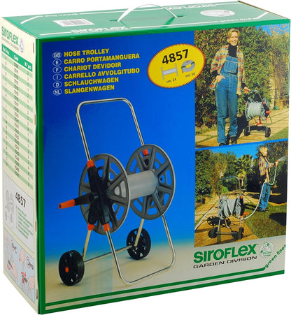 Siroflex Dévidoir Chariot 2 Roues - Enrouleur Tuyau Jardin - Made in Italy