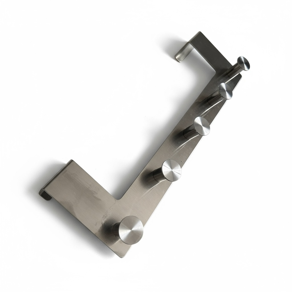 Pack 2 Porte Manteau Mural 5 Crochets Inoxydable - Patère Acier Chromé