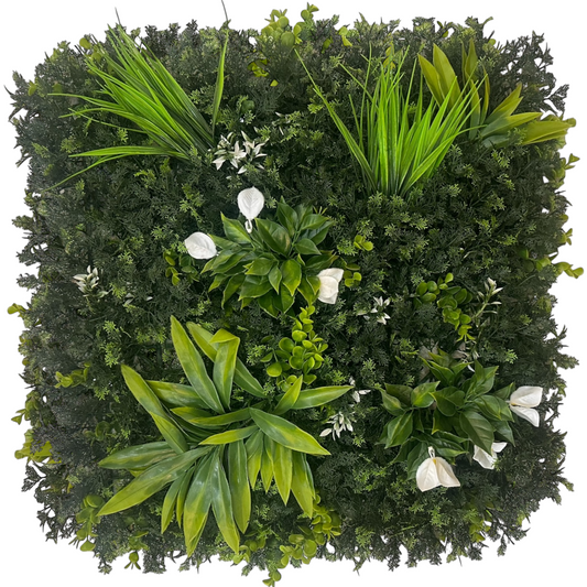 Panneau décoratif 3D FLORIDA - Mur végétal artificiel - 50cm*50cm - SQES