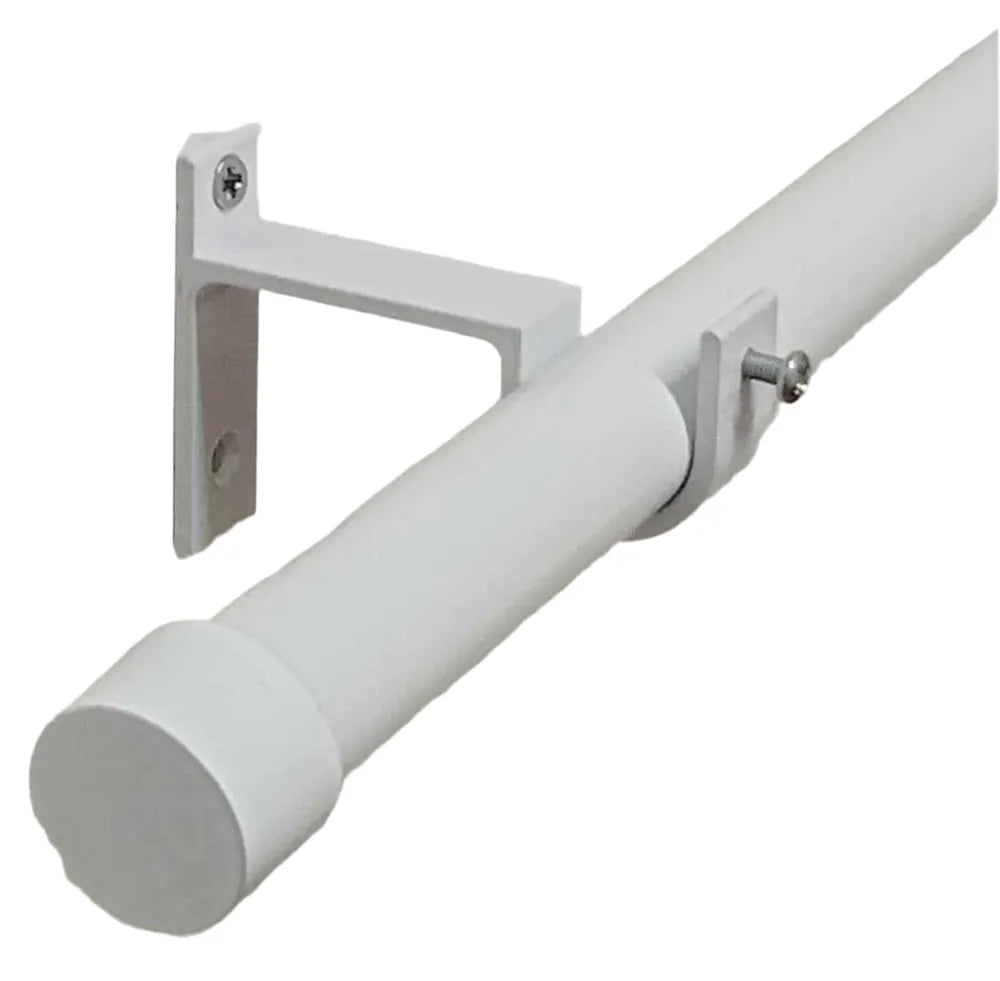 Tringle à rideau avec embouts cylindriques Blanc - Mhirsi - SQES